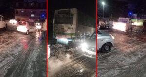 शिमला में हल्की बर्फ़बारी, फिसलन बढ़ने से स्किड हो रहे वाहन...पुलिस की एडवाइजरी