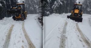 बर्फबारी होने से 17 घंटे ठप रहा हरिपुरधार-कुपवी मार्ग 